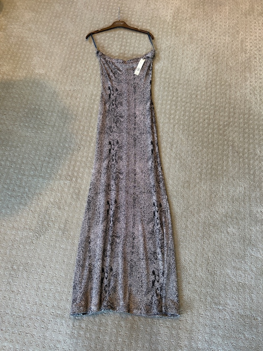 Alexia Admor Gray Printed Slip Maxi Dress